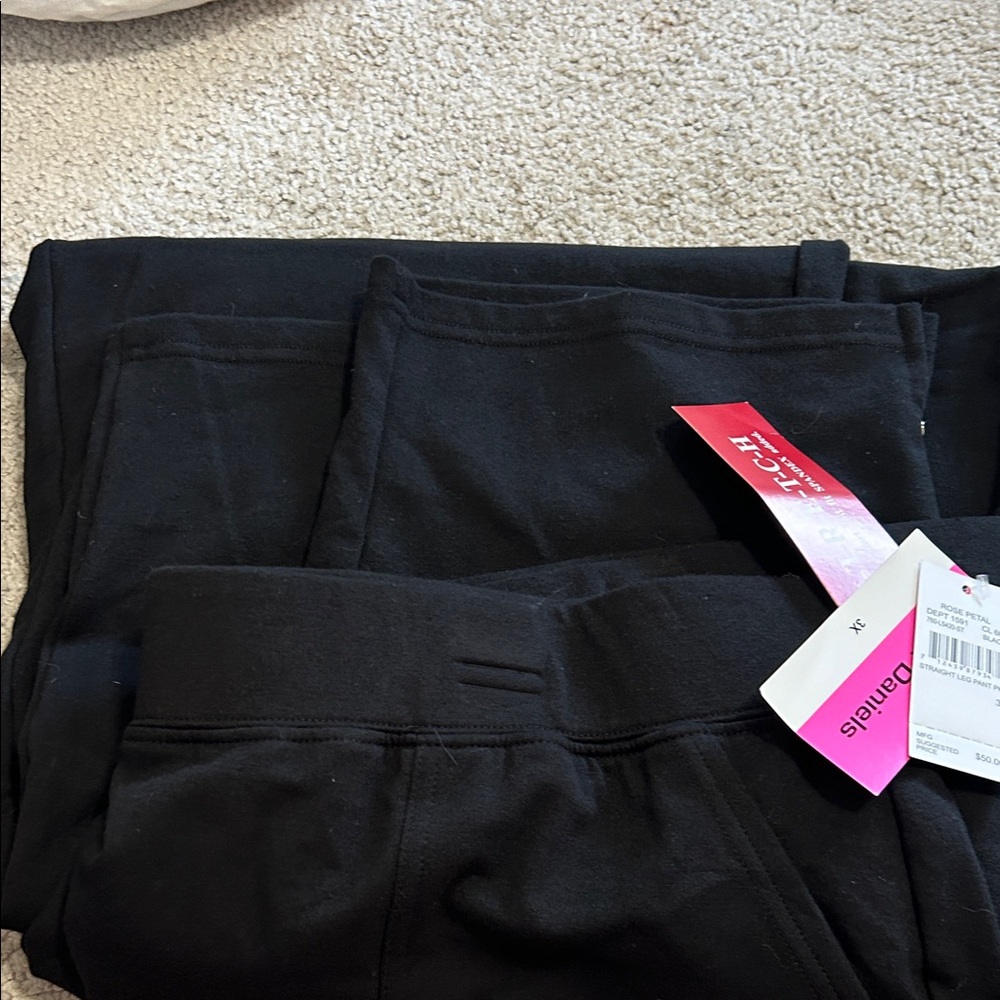 Cathy Daniels Black Straight Leg Pants